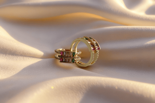 Rainbow Luxe Ring - 24K Gold Plated with Micro Zircons