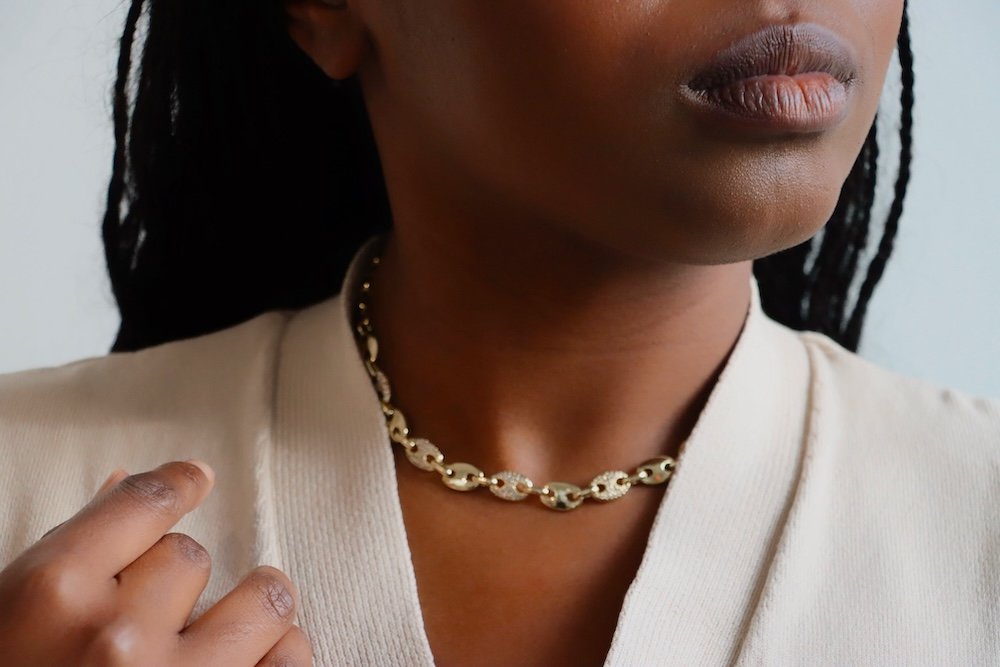 Chérie Necklace – 24K Gold Plated with Zircon Accents - Image 2