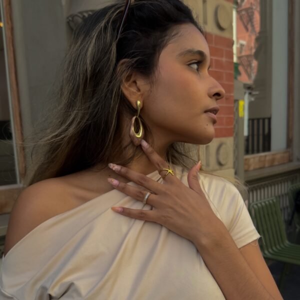 Rosé Cocoa Earrings – 24K Gold Plated