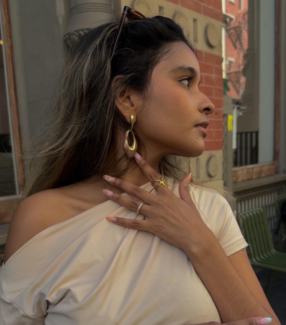 Rosé Cocoa Earrings – 24K Gold Plated